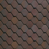 Гибкая черепица Shinglas Вестерн, цвет Каньон Гибкая черепица Shinglas Вестерн, цвет Каньон